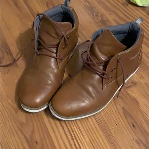 brown Boy Dress Shoes. Slightly worn